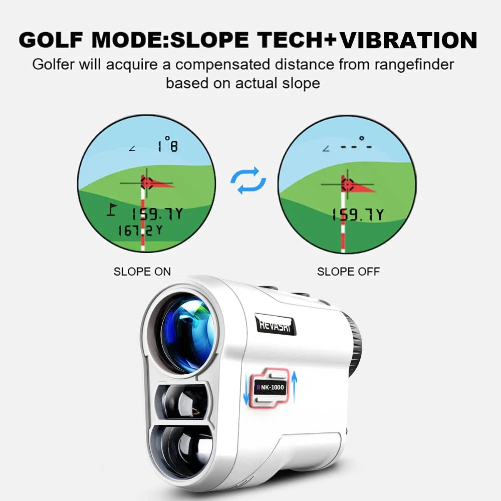 Golf Rangefinder 1000 Yards with Slope Switch