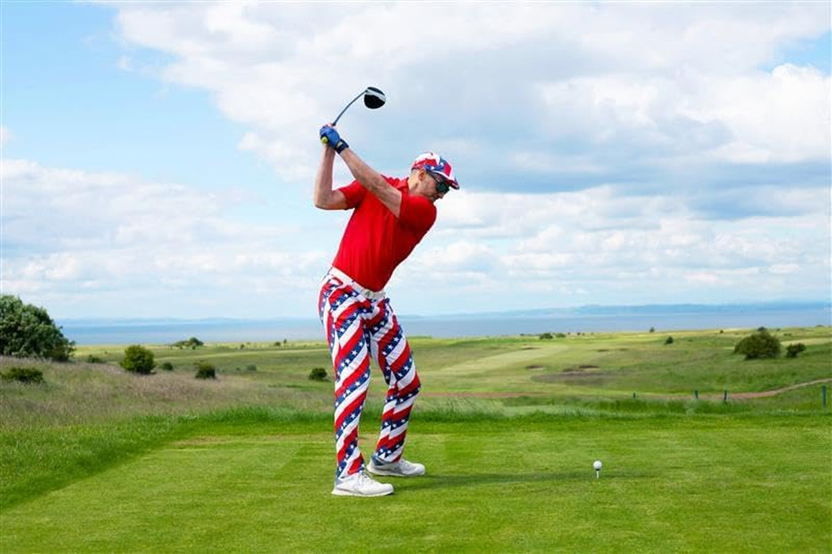 Mens Golf Pants, Golf Pants Men Relaxed Fit, Plaid Pants Men