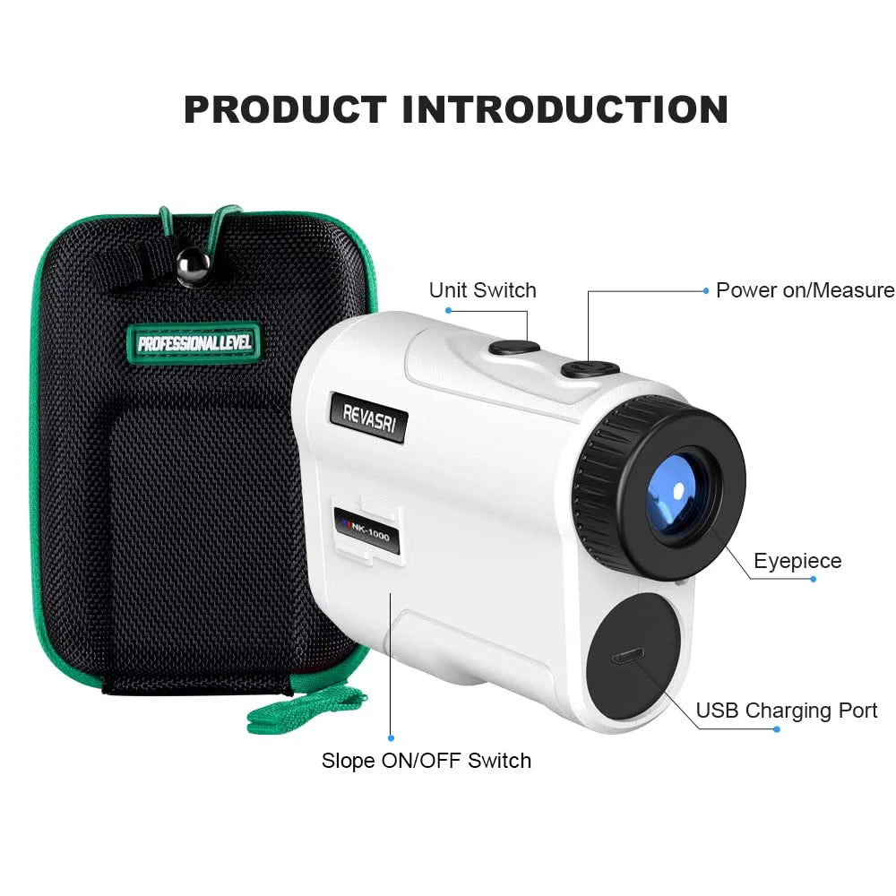 Golf Rangefinder 1000 Yards with Slope Switch